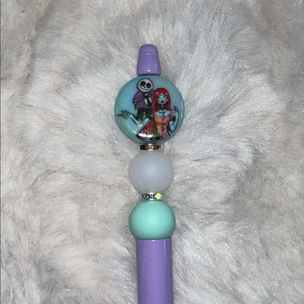 Jack And Sally Purple and Mint Decorative Pen